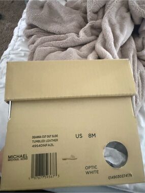 Michael Kors Gold Shoe Box with Optic White Label